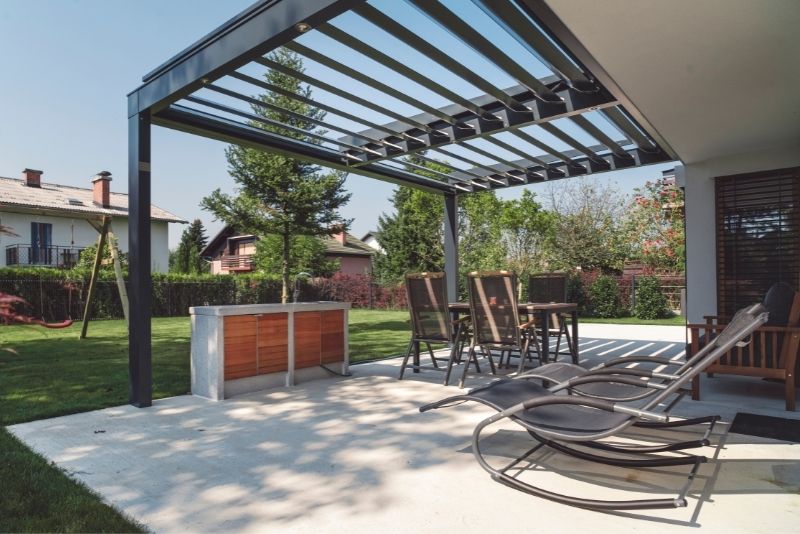 A Pergola Attached To A House